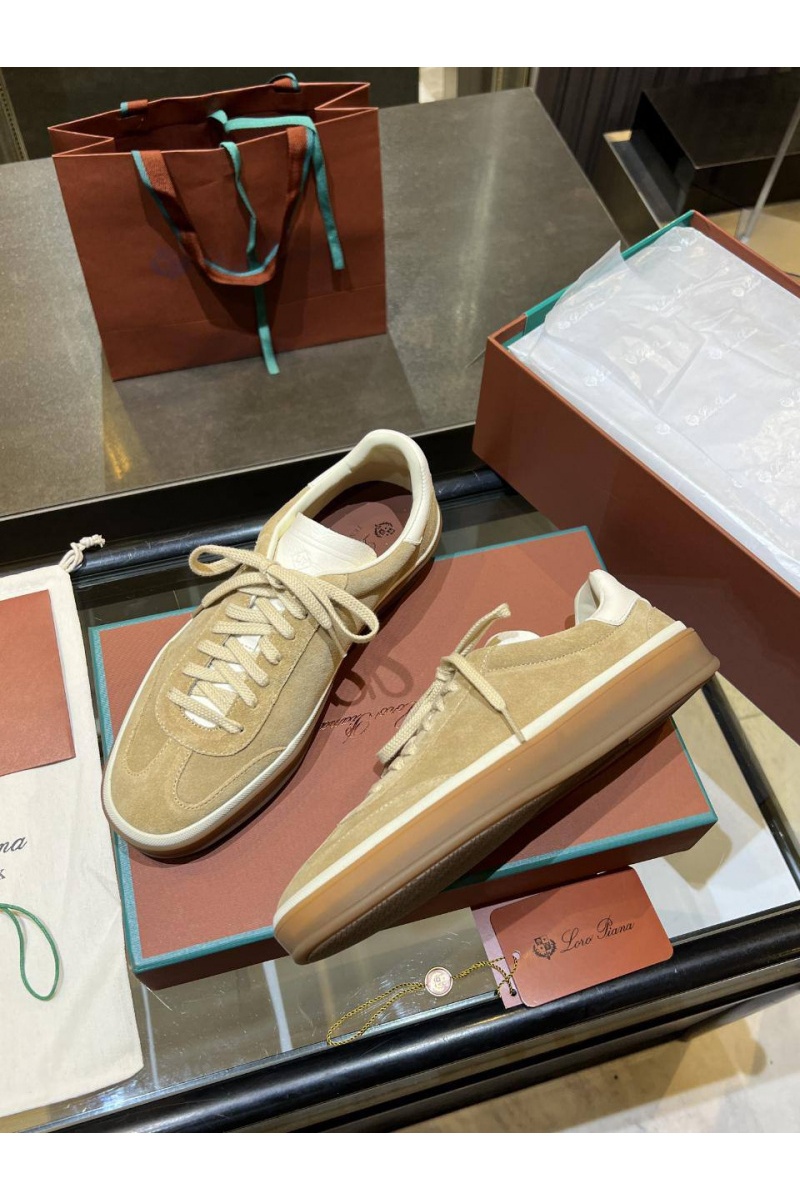 Loro Piana Женские замшевые кроссовки  Premium - Beige