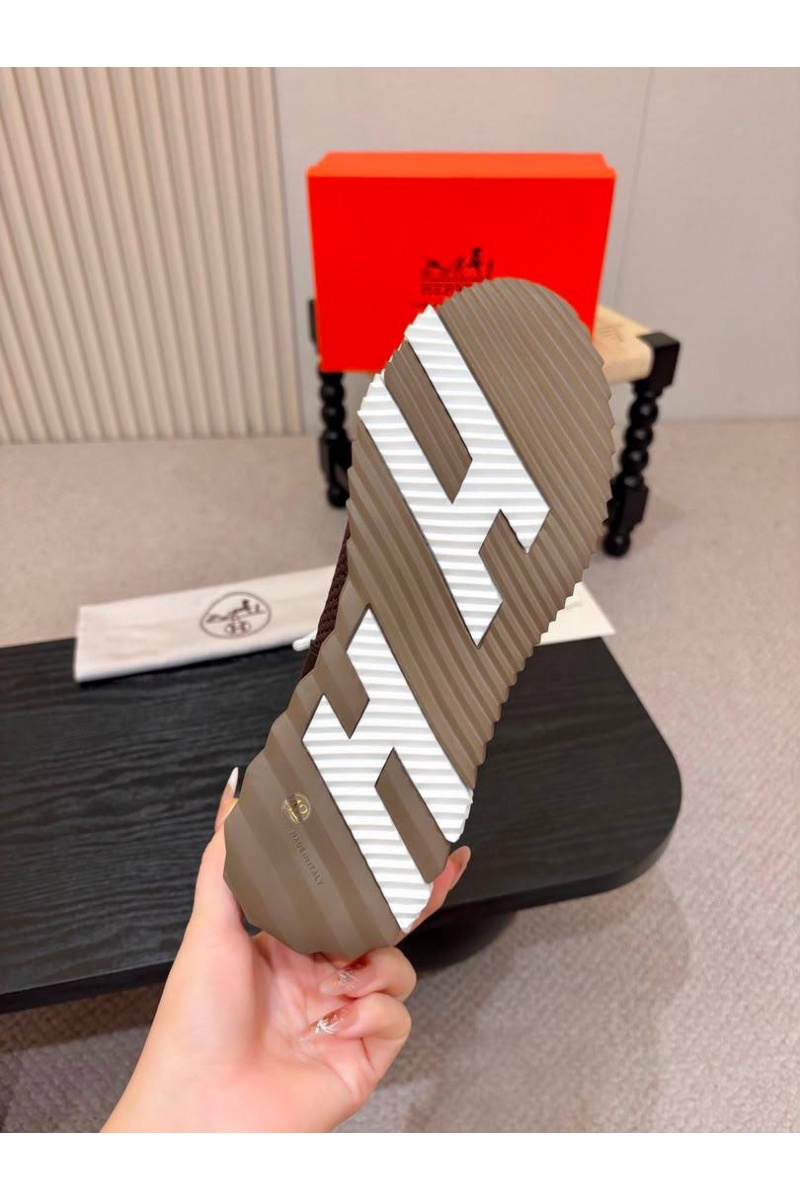 Hermes Текстильные кроссовки lift slip-on