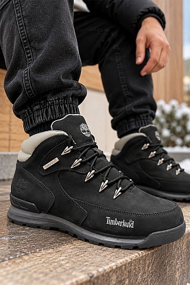 Мужские ботинки с мехом Euro Rock Hiker - Black / Grey