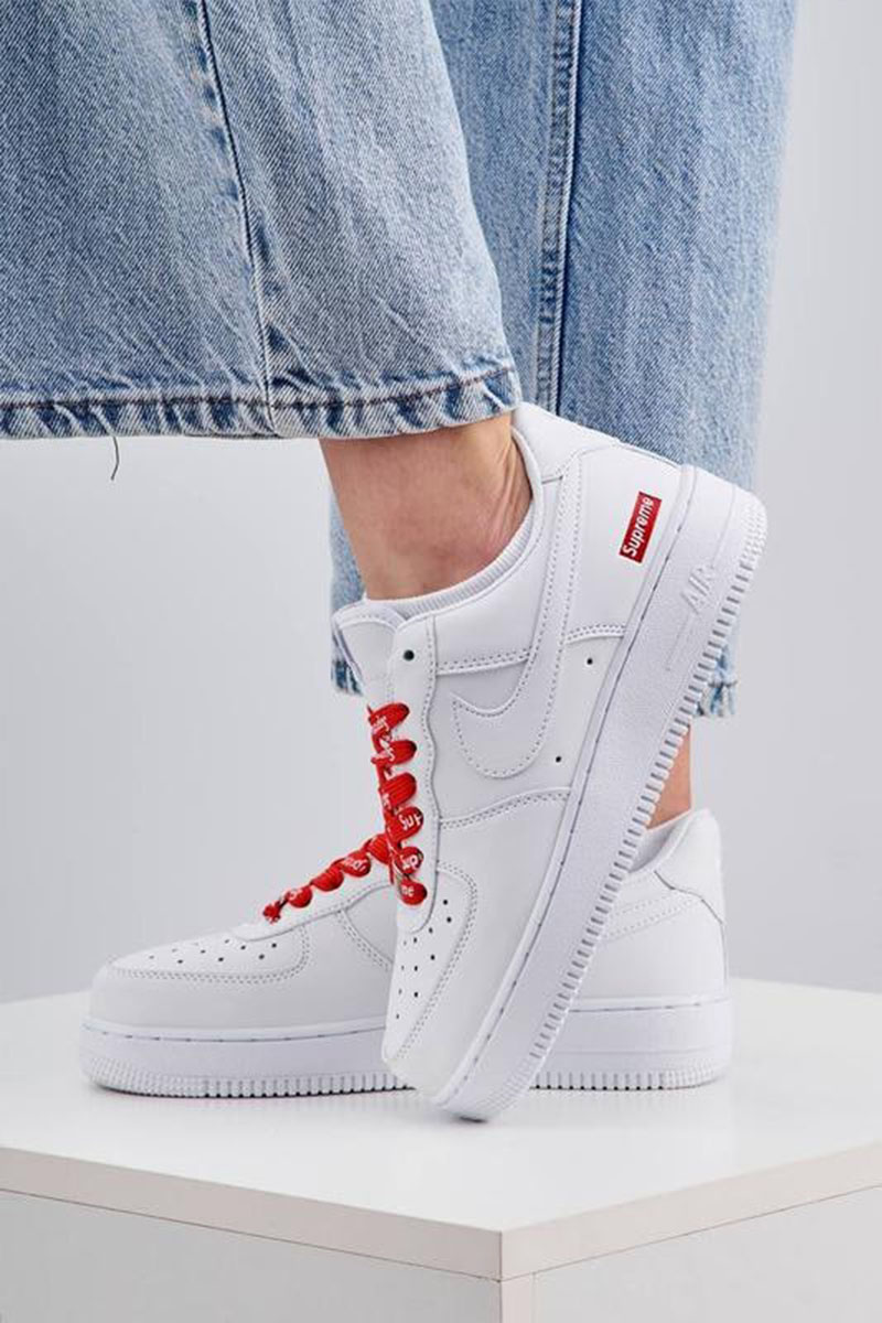 Nike Кроссовки Supreme x AF1 - White / Red 