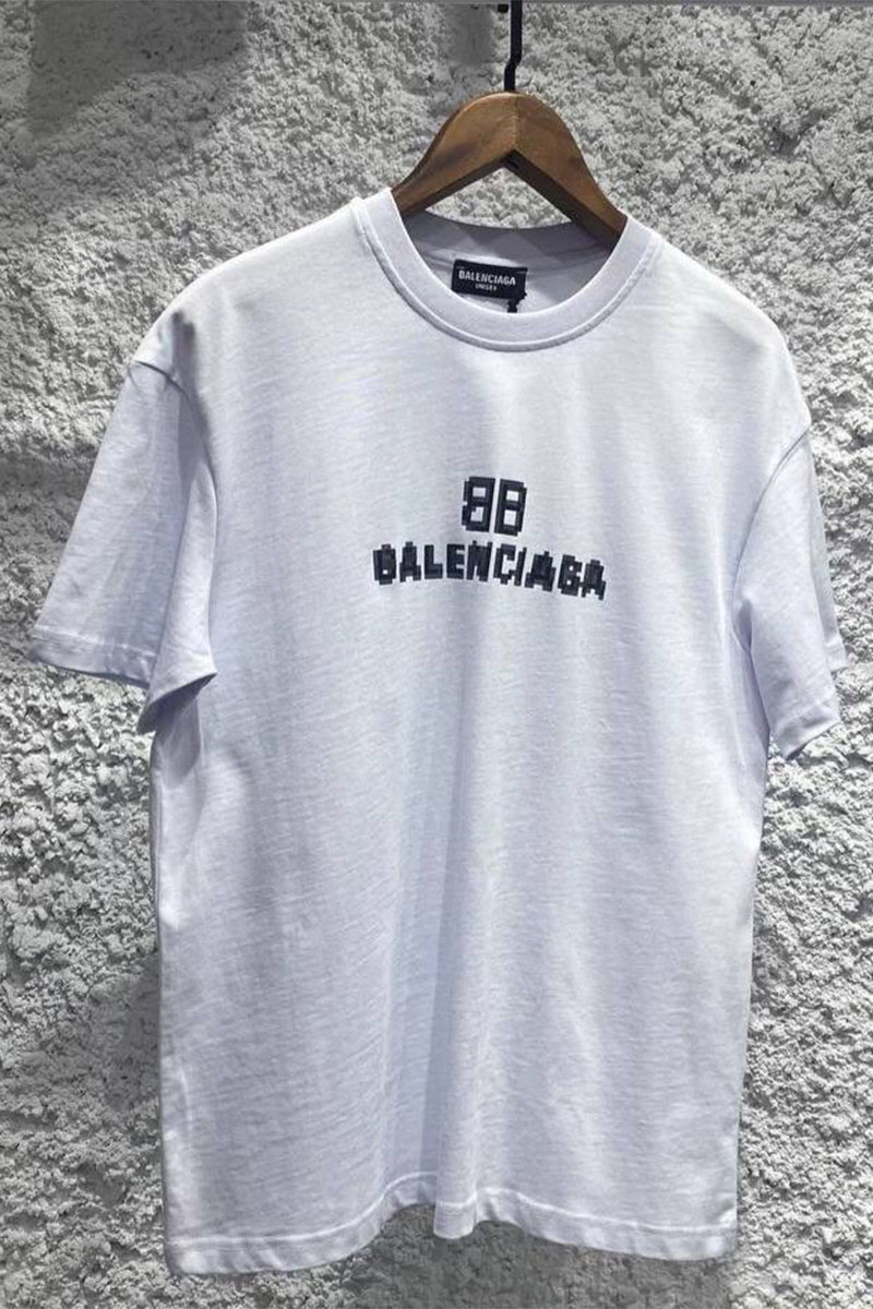 Balenciaga Белая оверсайз футболка Pixel