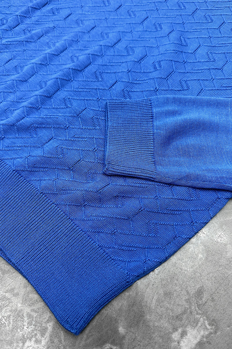 Zilli Поло с длинным рукавом zip-up - Blue