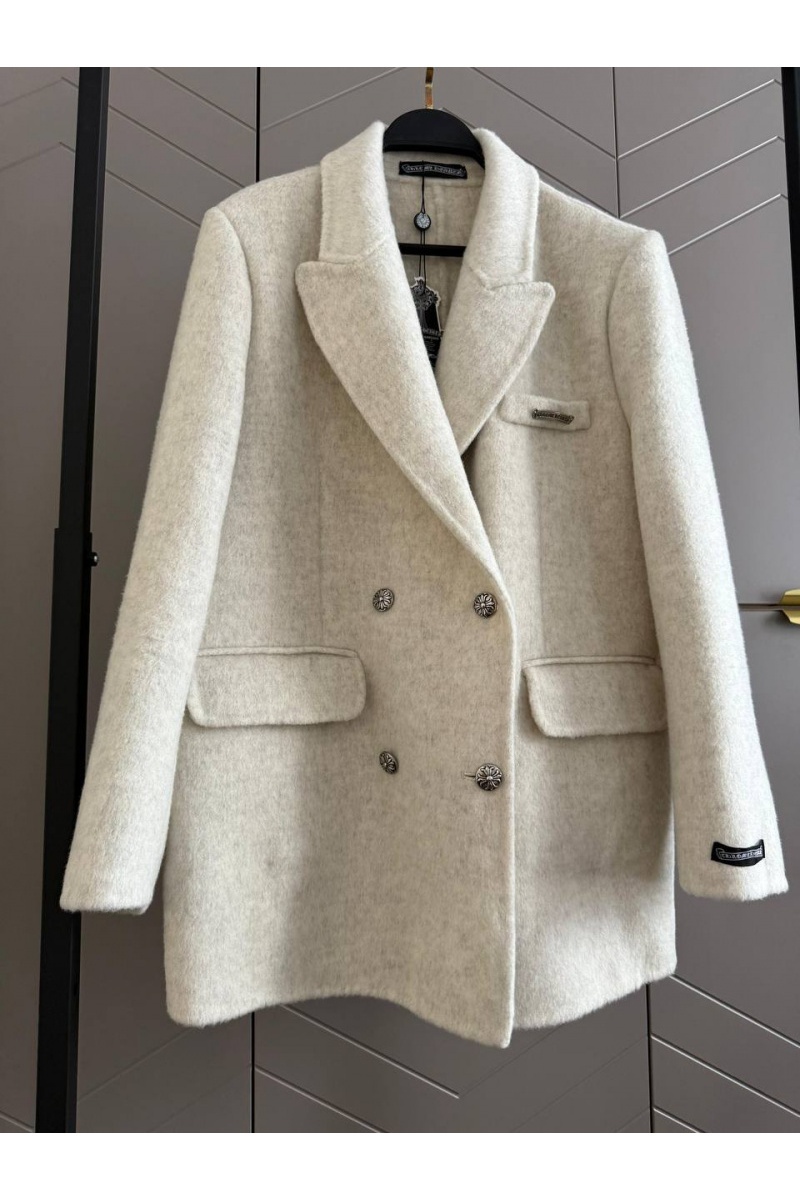 Chrome Hearts Женское шерстяное пальто пиджак Premium - White