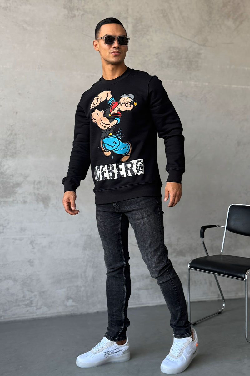 Iceberg Свитшот чёрного цвета Popeye 