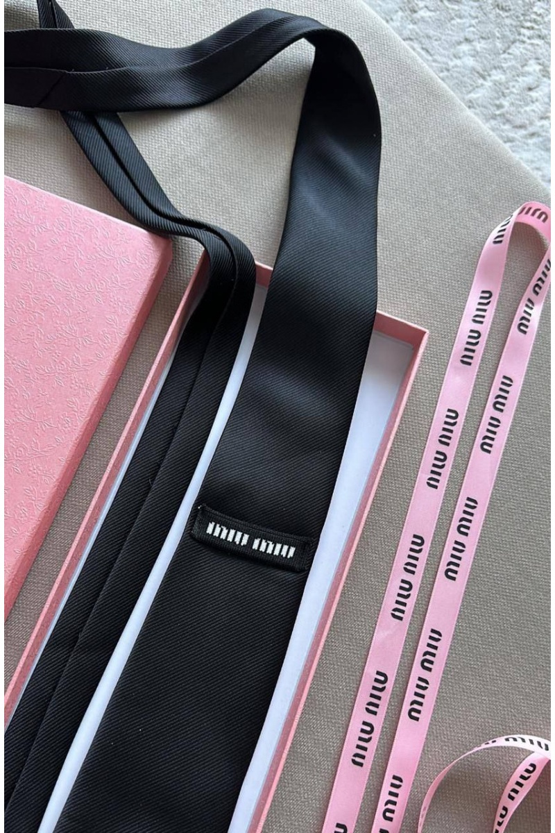 MIU MIU Галстук MIU MIU чёрного цвета