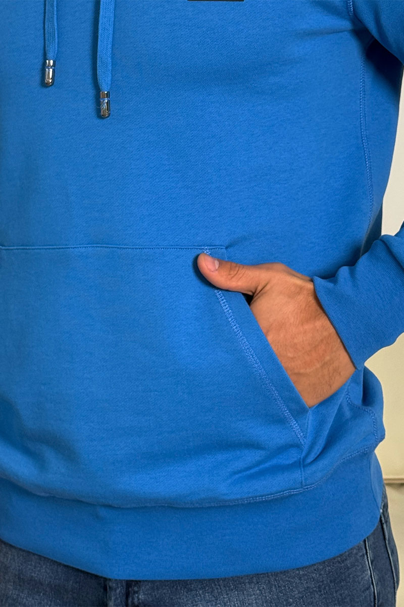 Dоlсе & Gаbbаnа Мужское синее худи logo-plaque 