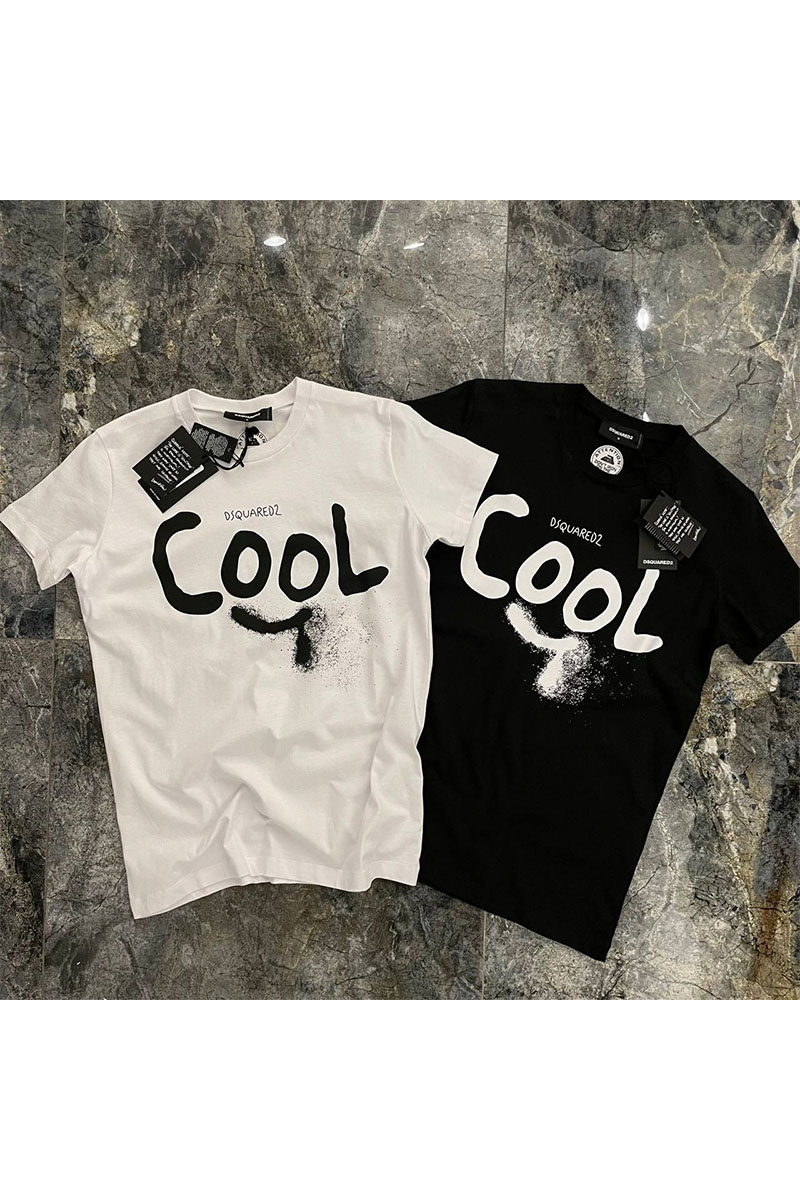 Dsquared2 Чёрная оверсайз футболка Cool-print
