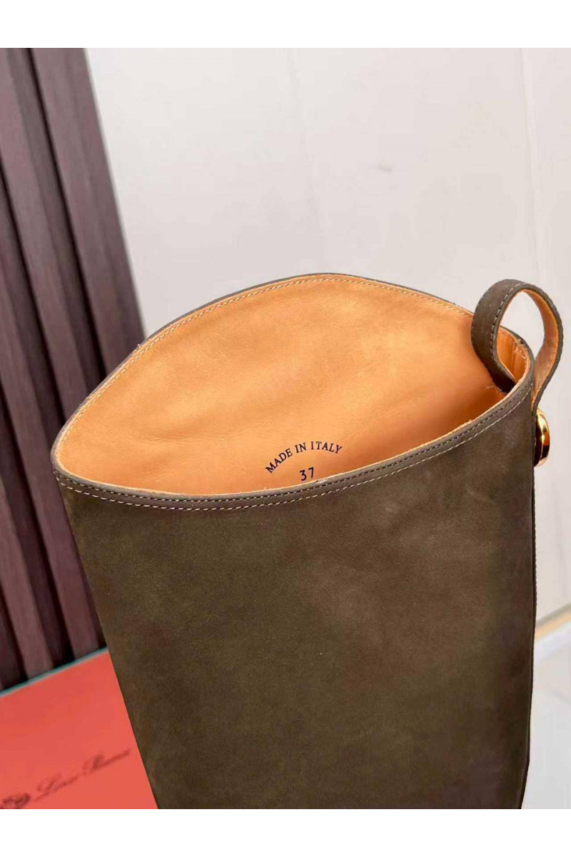Loro Piana Женские замшевые сапоги premium - Grey