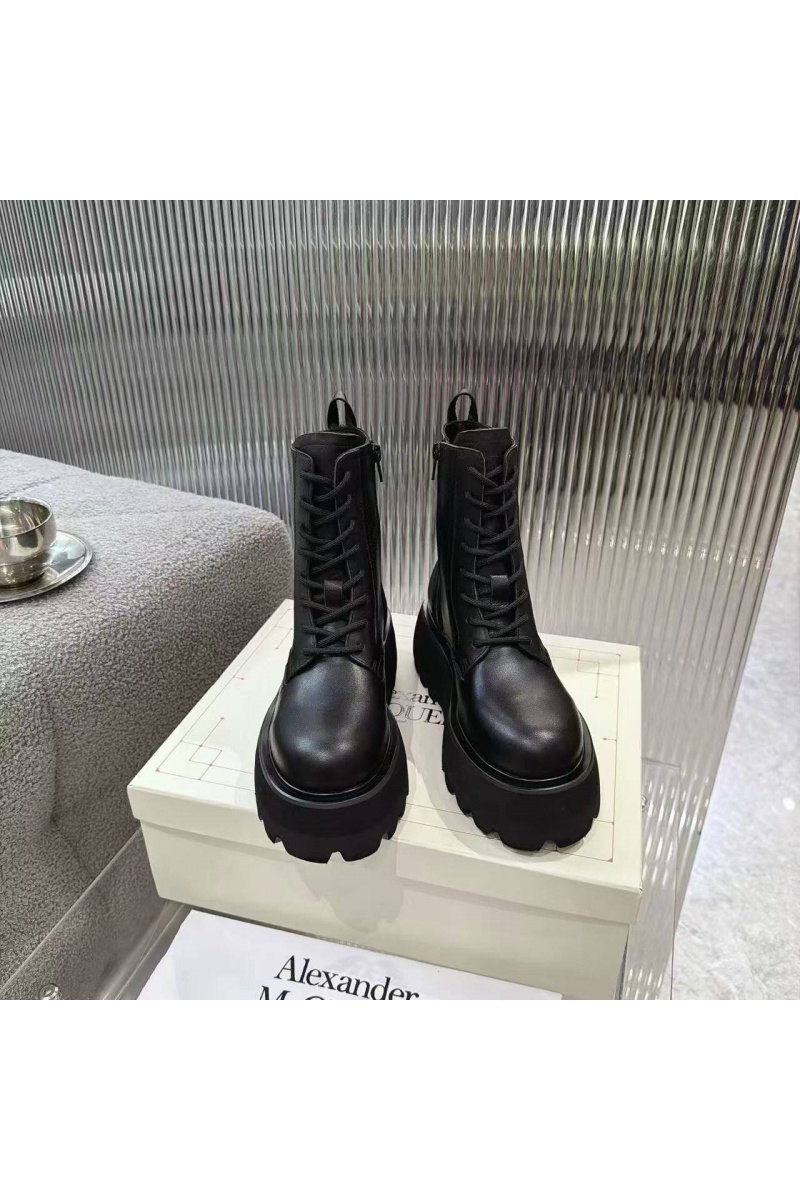Alexander McQueen Женские кожаные ботинки 