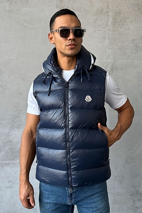 Мужской синий жилет Cardamine logo-patch