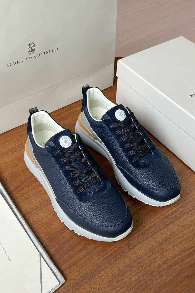 Brunеllо Сuсinеlli Кожаные кроссовки Premium - Navy