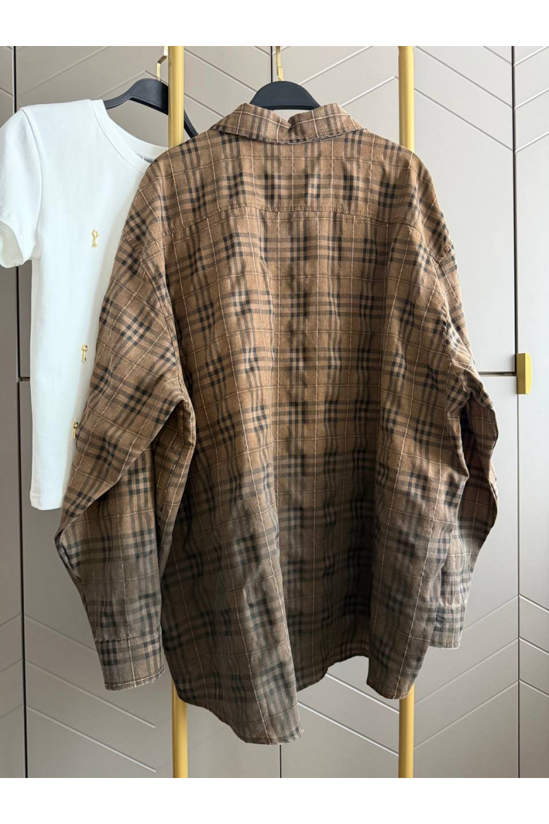 Schiaparelli Женская оверсайз рубашка в клетку premium