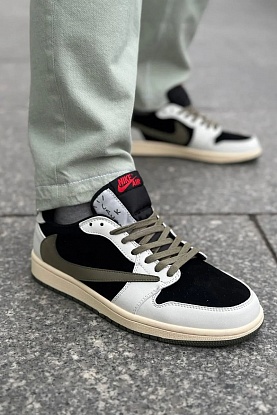 Кроссовки Travis Scott x AJ1 Low OG "Olive"