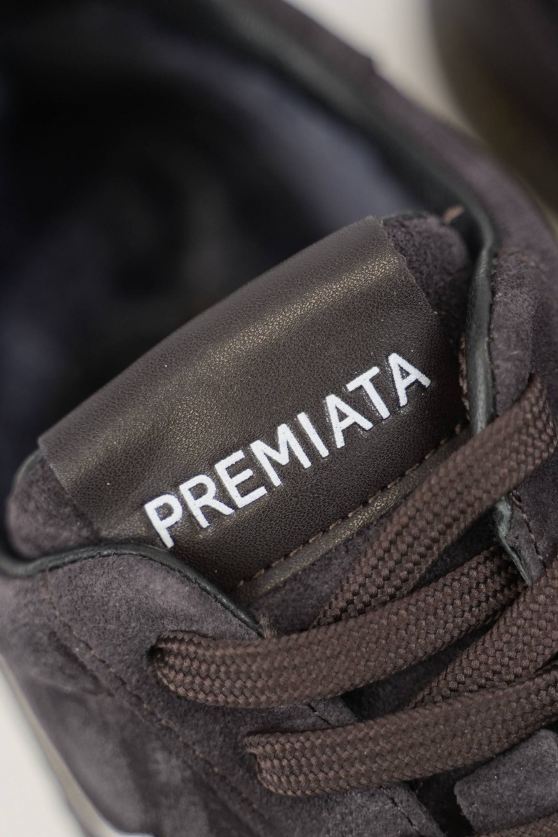 Premiata Замшевые кроссовки с мехом low-top - Brown