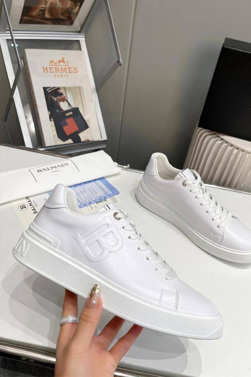 Balmain Мужские кожаные кроссовки B-Court