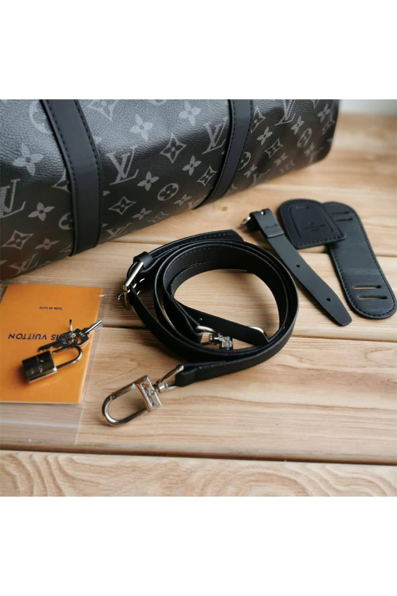Lоuis Vuittоn Дорожная сумка Keepall Monogram Eclipse 50x28 см