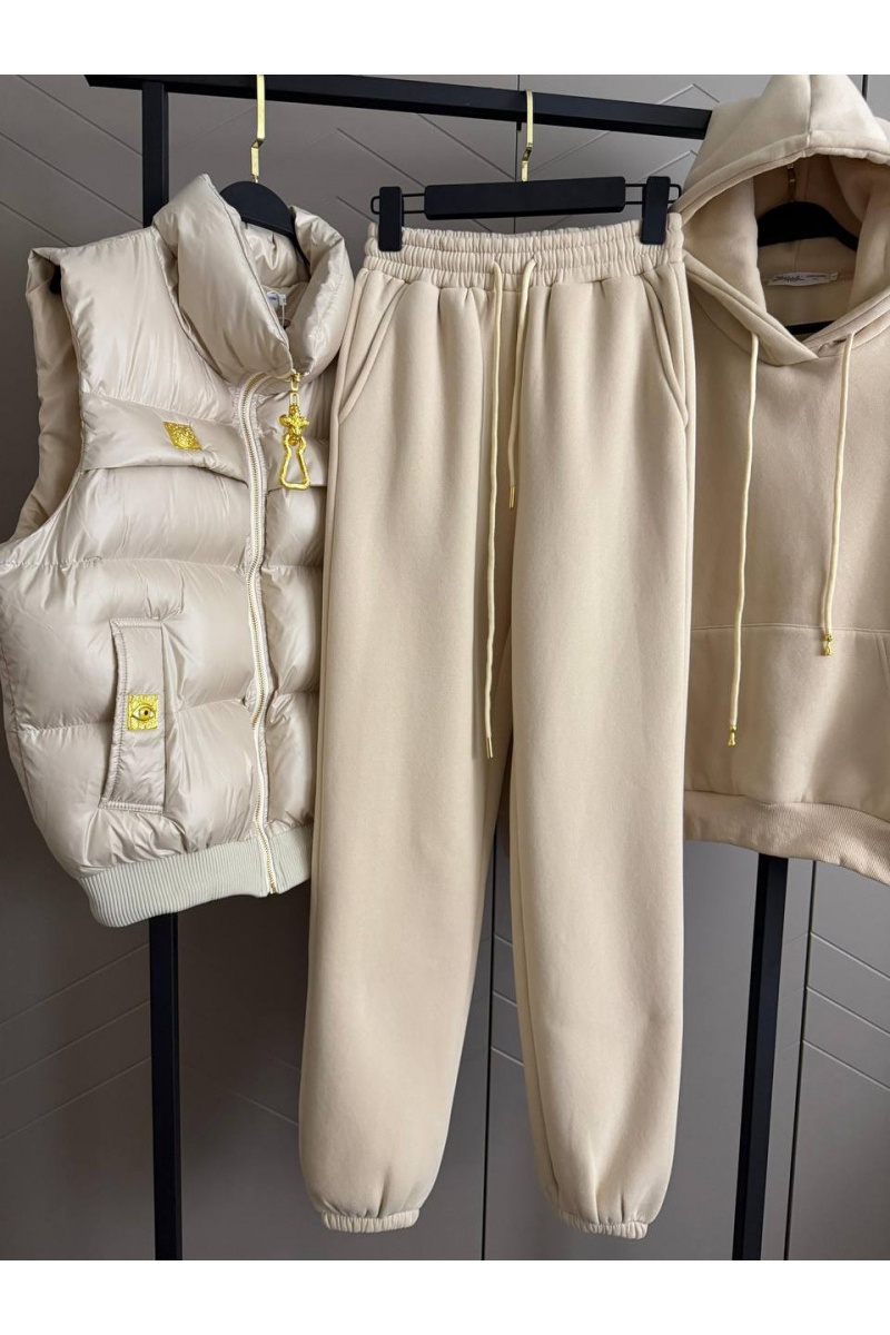 Schiaparelli Женский костюм тройка на флисе Premium - Beige