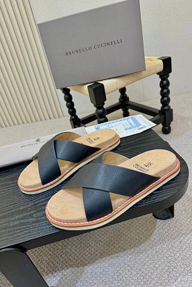 Кожаные шлёпанцы Crossover