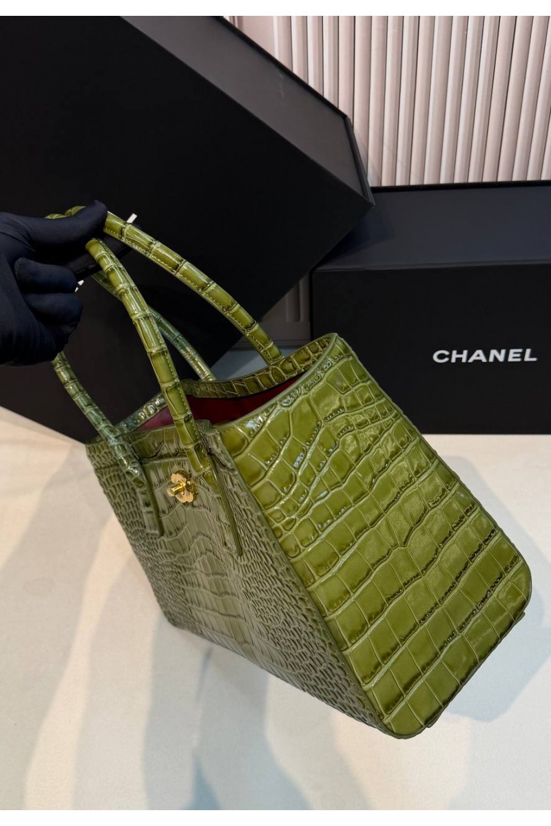 Chаnеl Кожаная сумка Shopping Tote premium 35x19x12 см