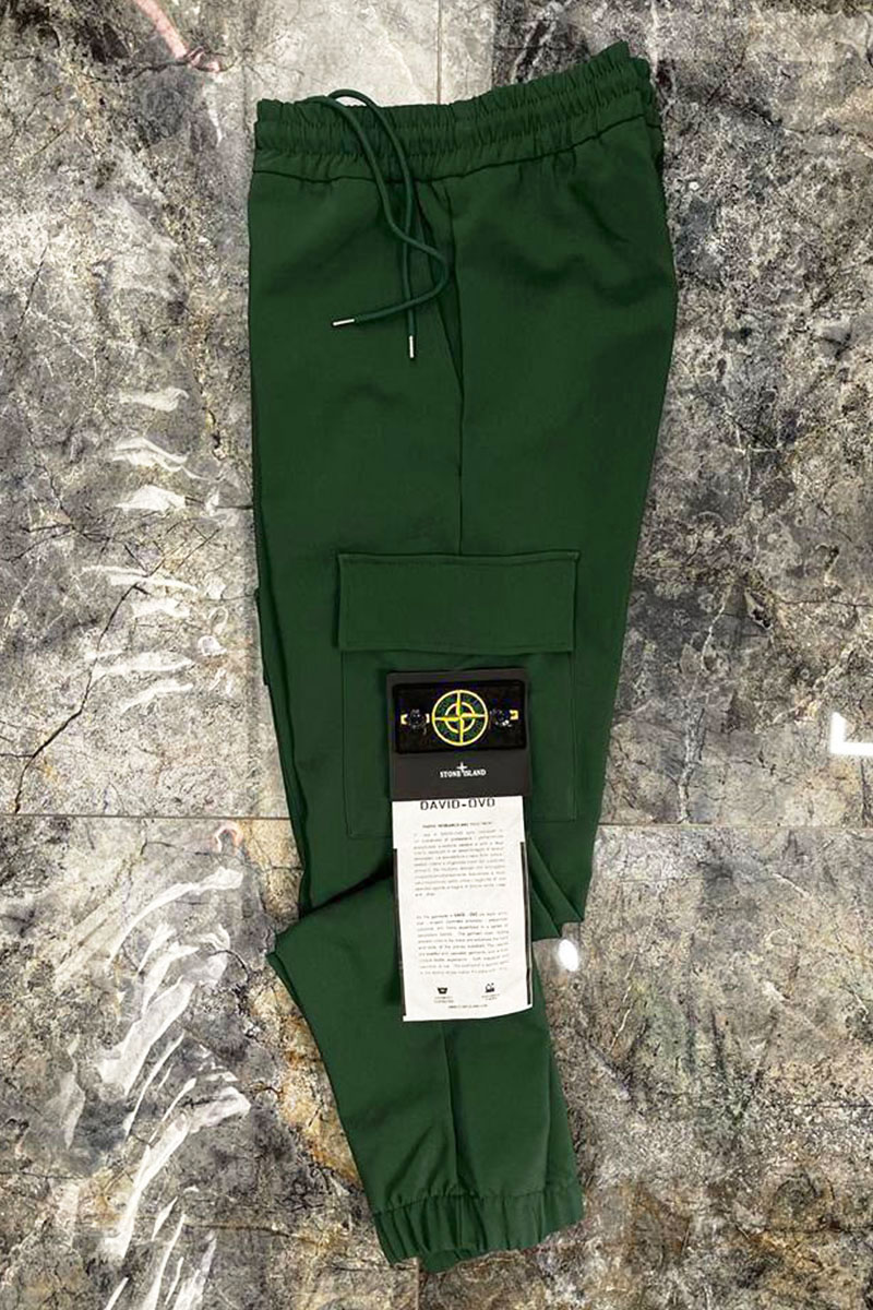 Stone Island Мужские зелёные джоггеры compass-patch