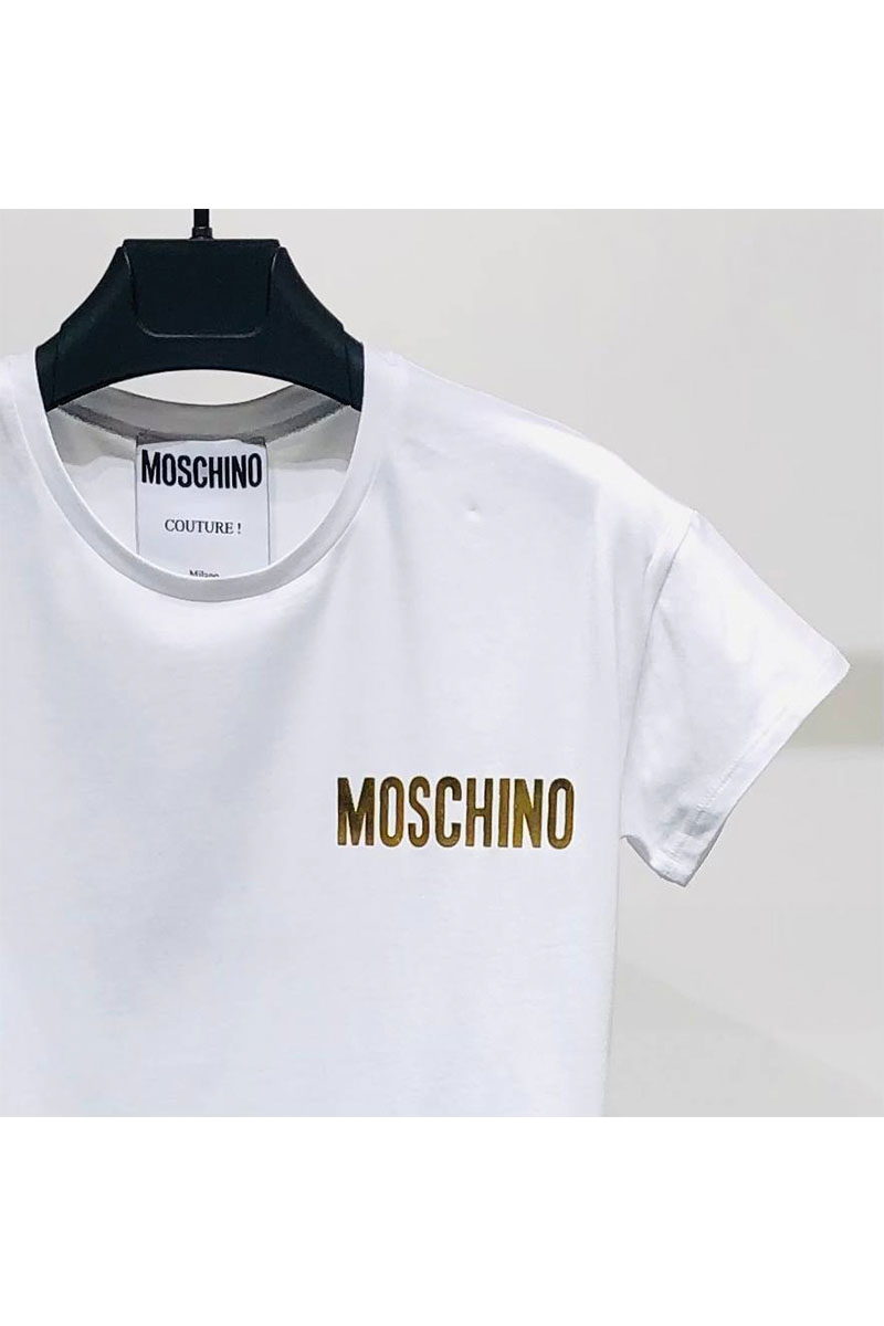 Moschino Женская белая футболка logo-print