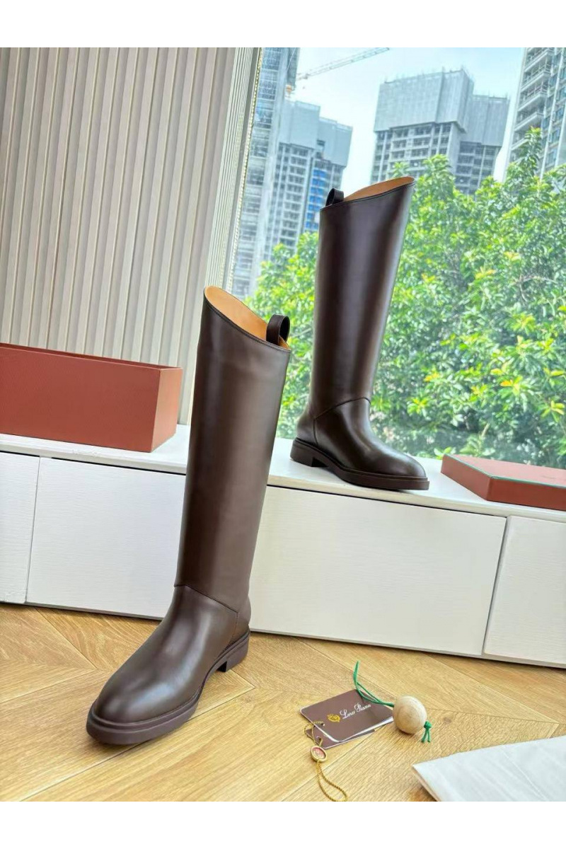 Loro Piana Женские кожаные сапоги premium - Brown