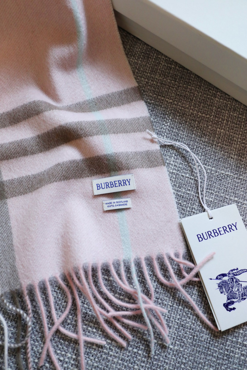 Burberry Шарф two-tone Check premium 168x30 см - Pink