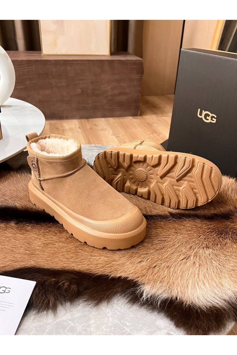 UGG Женские замшевые ботинки Classic Mini Hybrid - Chestnut