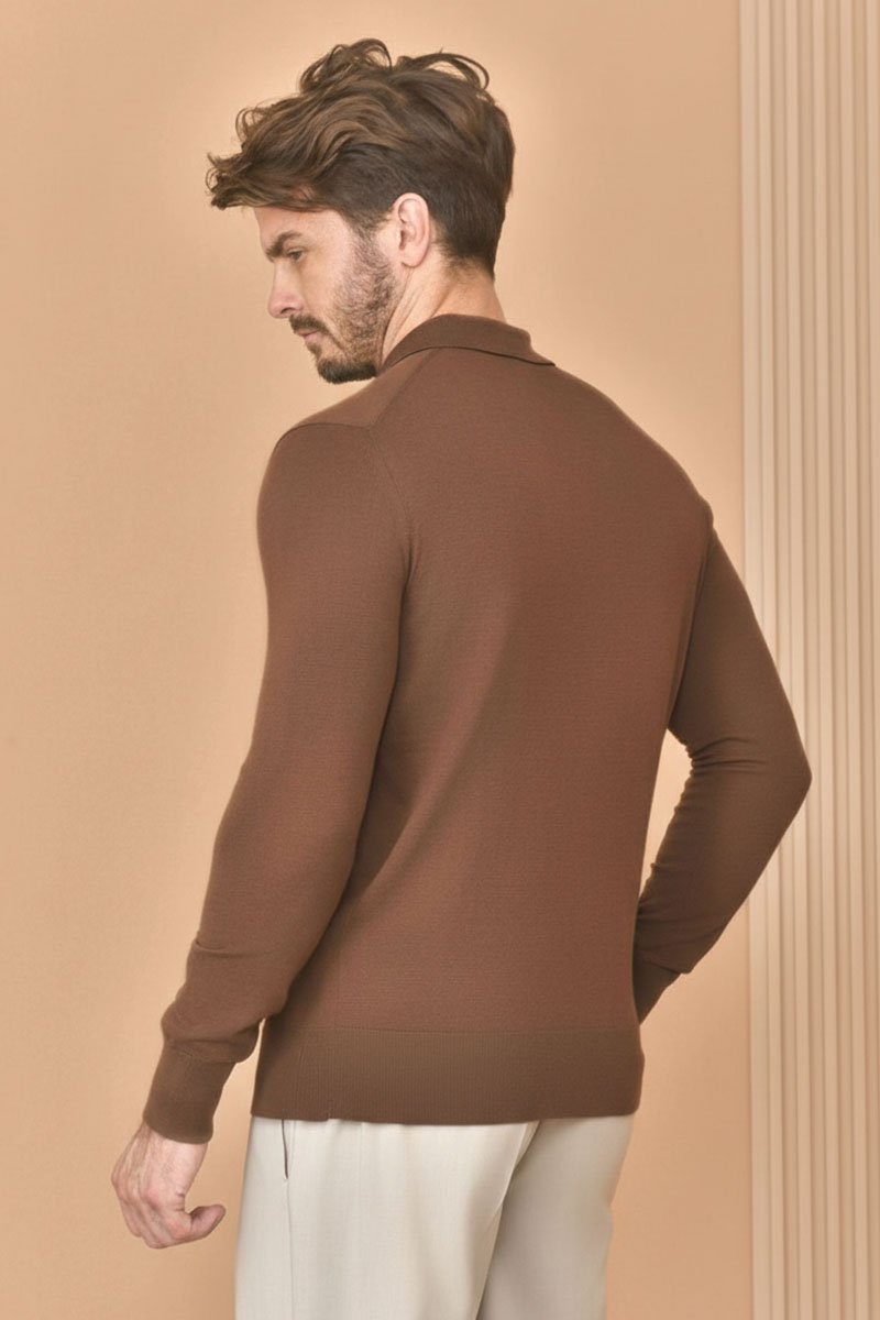 Loro Piana Поло с длинным рукавом Premium - Caramel