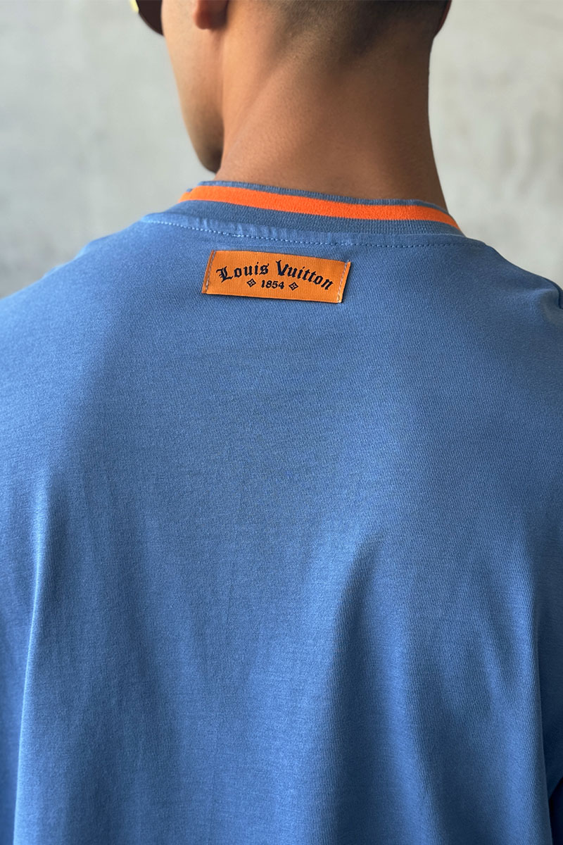 Lоuis Vuittоn Брендовая оверсайз футболка since 1854 - Blue
