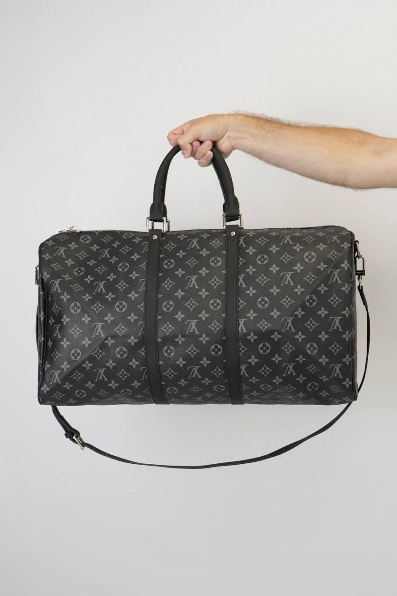 Lоuis Vuittоn Дорожная сумка Keepall Monogram Eclipse 55x30 см