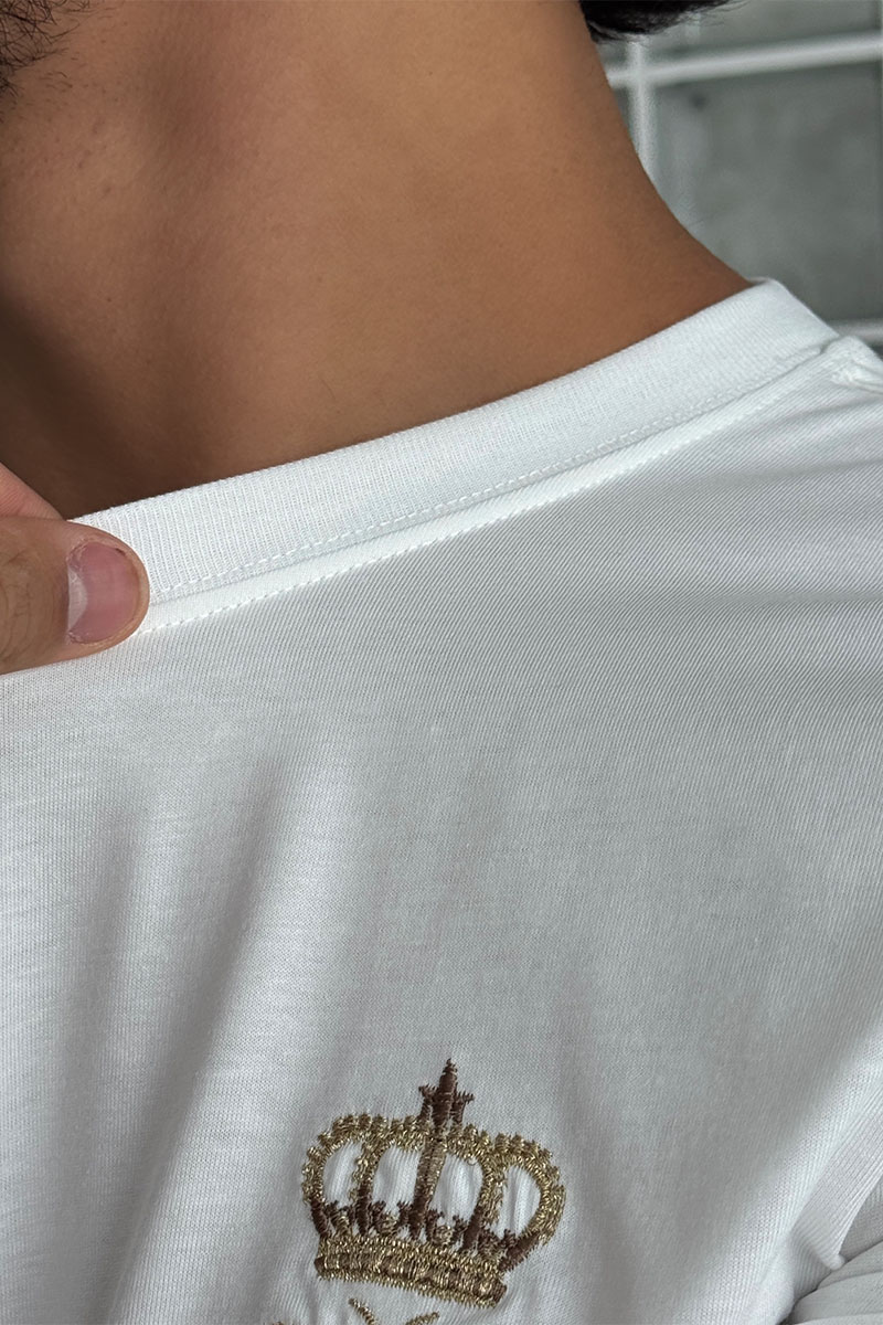 Dоlсе & Gаbbаnа Футболка белого цвета bee and crown 