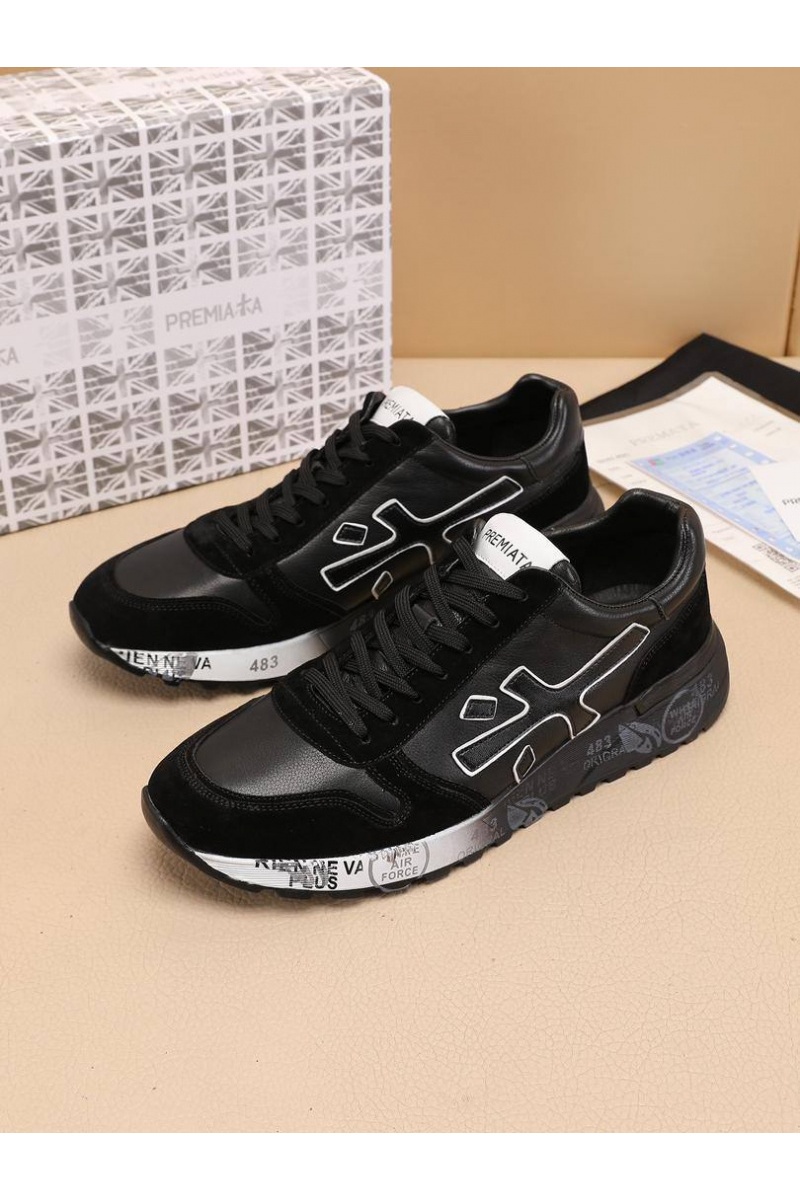 Premiata Комбинированные кроссовки Mick - Black
