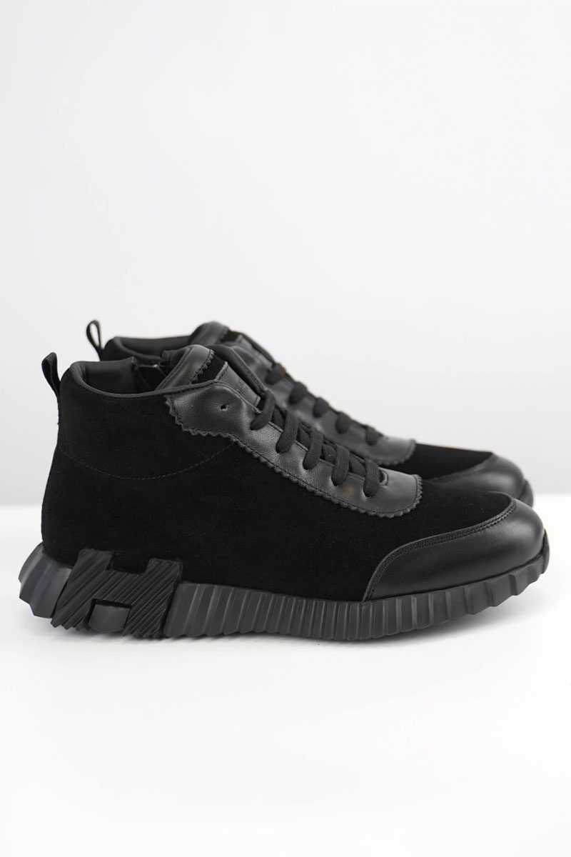 Hermes Кроссовки с мехом Bouncing high-top - Black