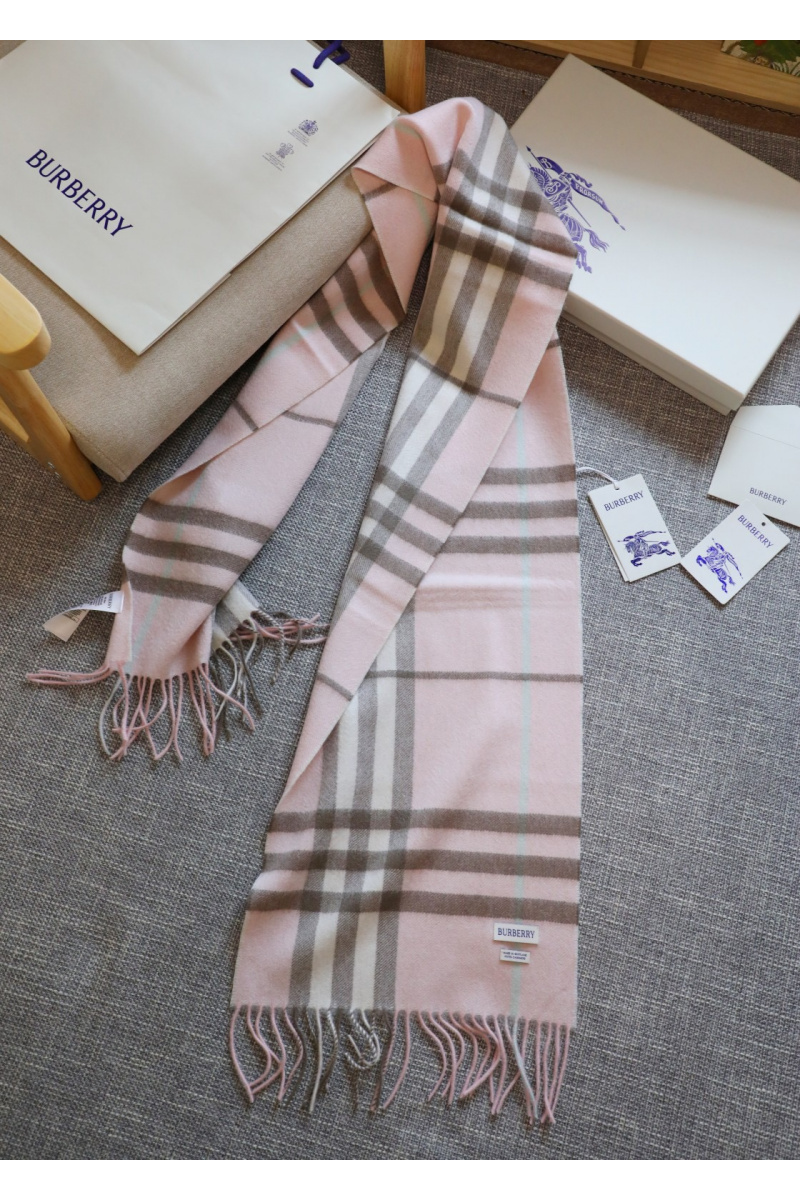 Burberry Шарф two-tone Check premium 168x30 см - Pink