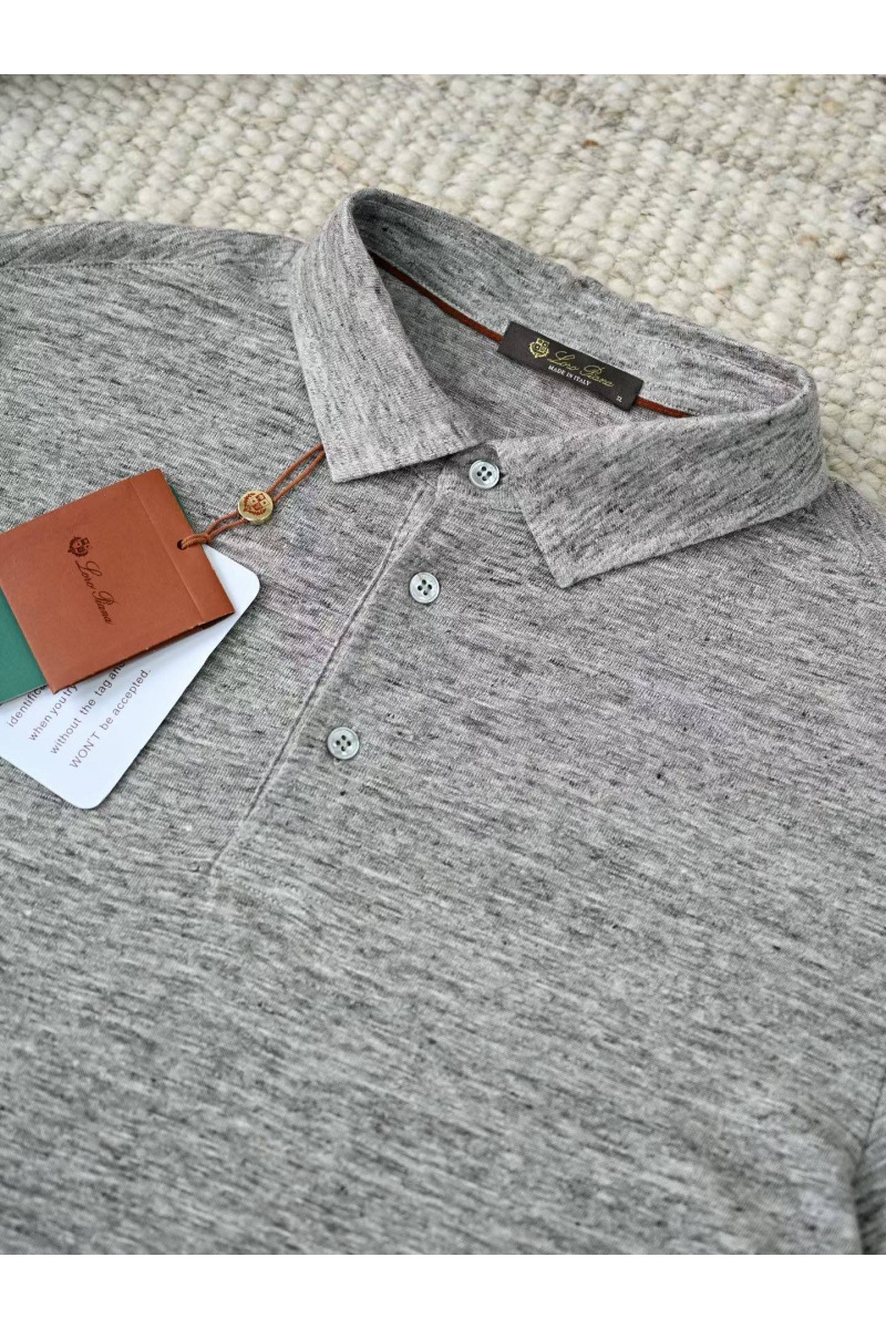 Loro Piana Мужское серое поло premium