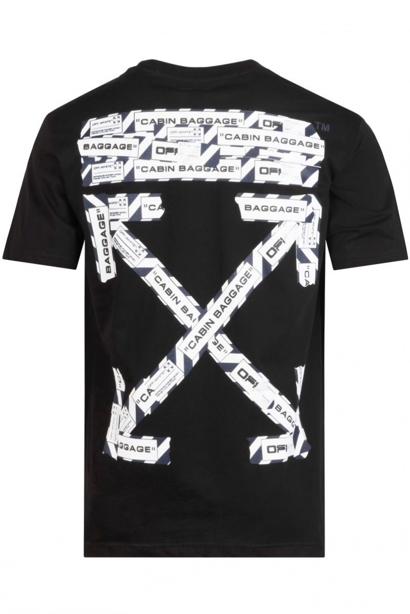 Off-White Чёрная оверсайз футболка "Cabin Baggage"