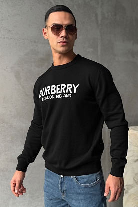 Мужской джемпер logo-intarsia - Black