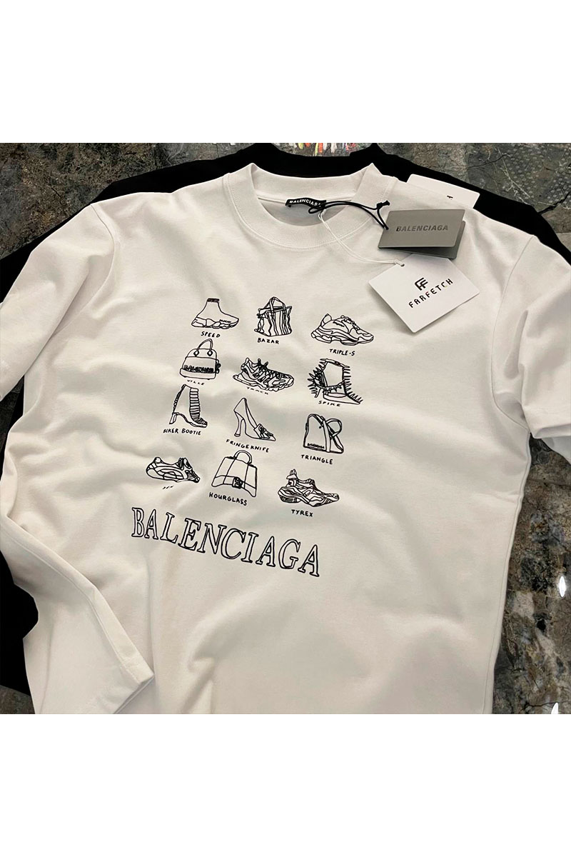 Balenciaga Белая оверсайз футболка graphic-print