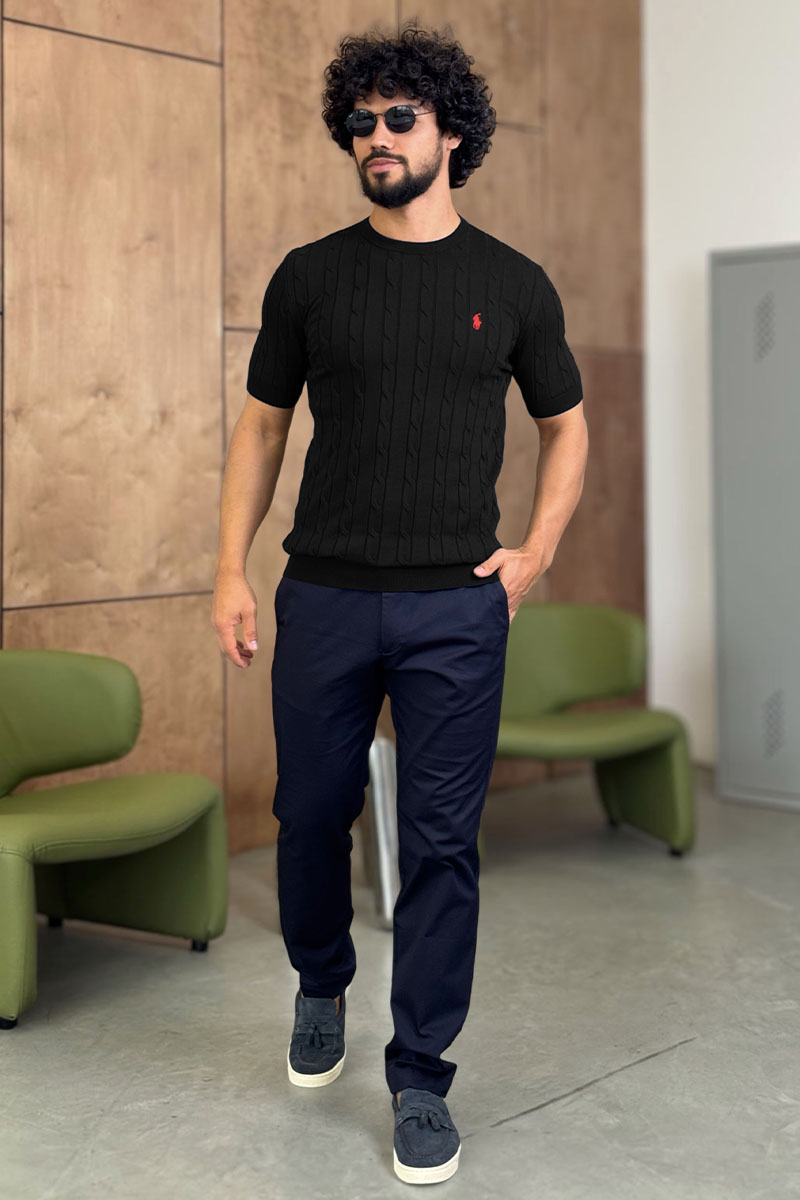 Polo Ralph Lauren Мужская чёрная футболка 