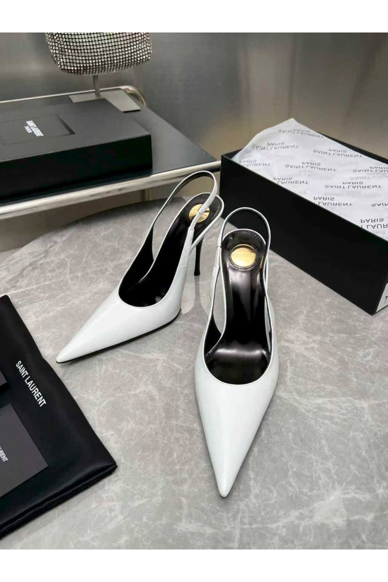 Yves Saint Laurent Женские кожаные туфли на каблуке premium