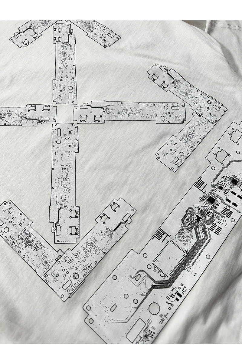 Off-White Белая футболка teenage engineering