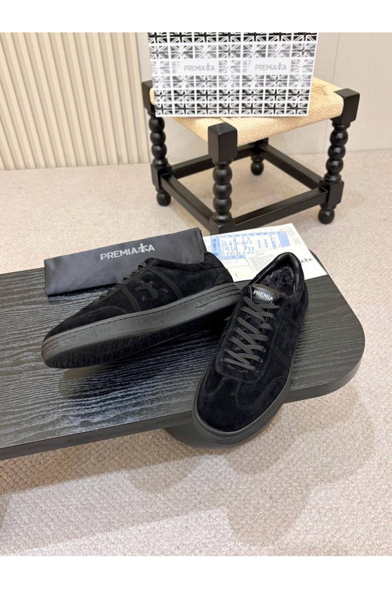 Premiata Замшевые кроссовки с мехом Bonnie
