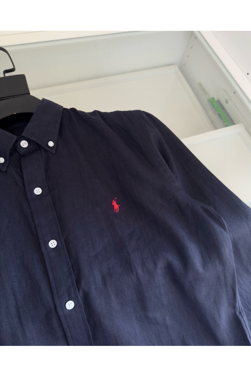 Polo Ralph Lauren Льняная рубашка pony-embroidered - Navy