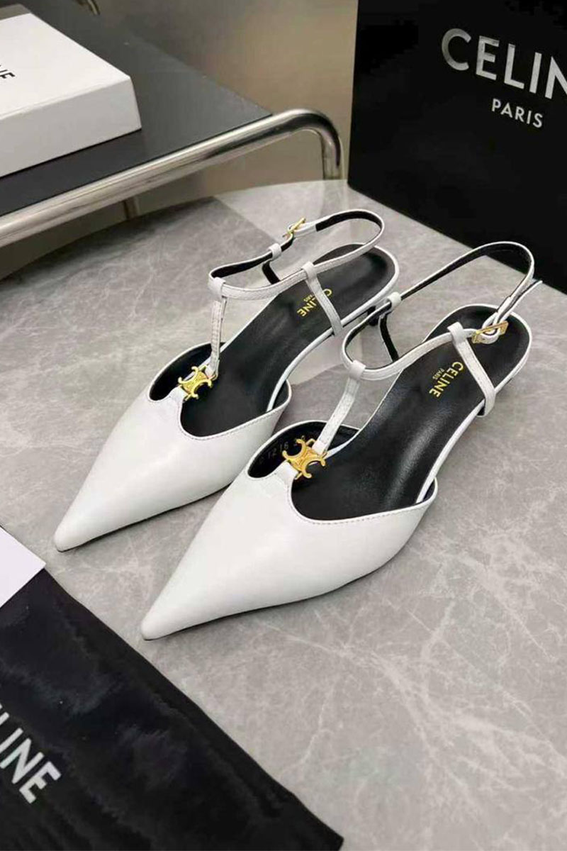 Celine Женские кожаные туфли premium