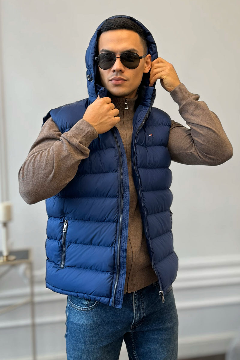 Tommy Hilfiger Синий жилет embroidered-logo