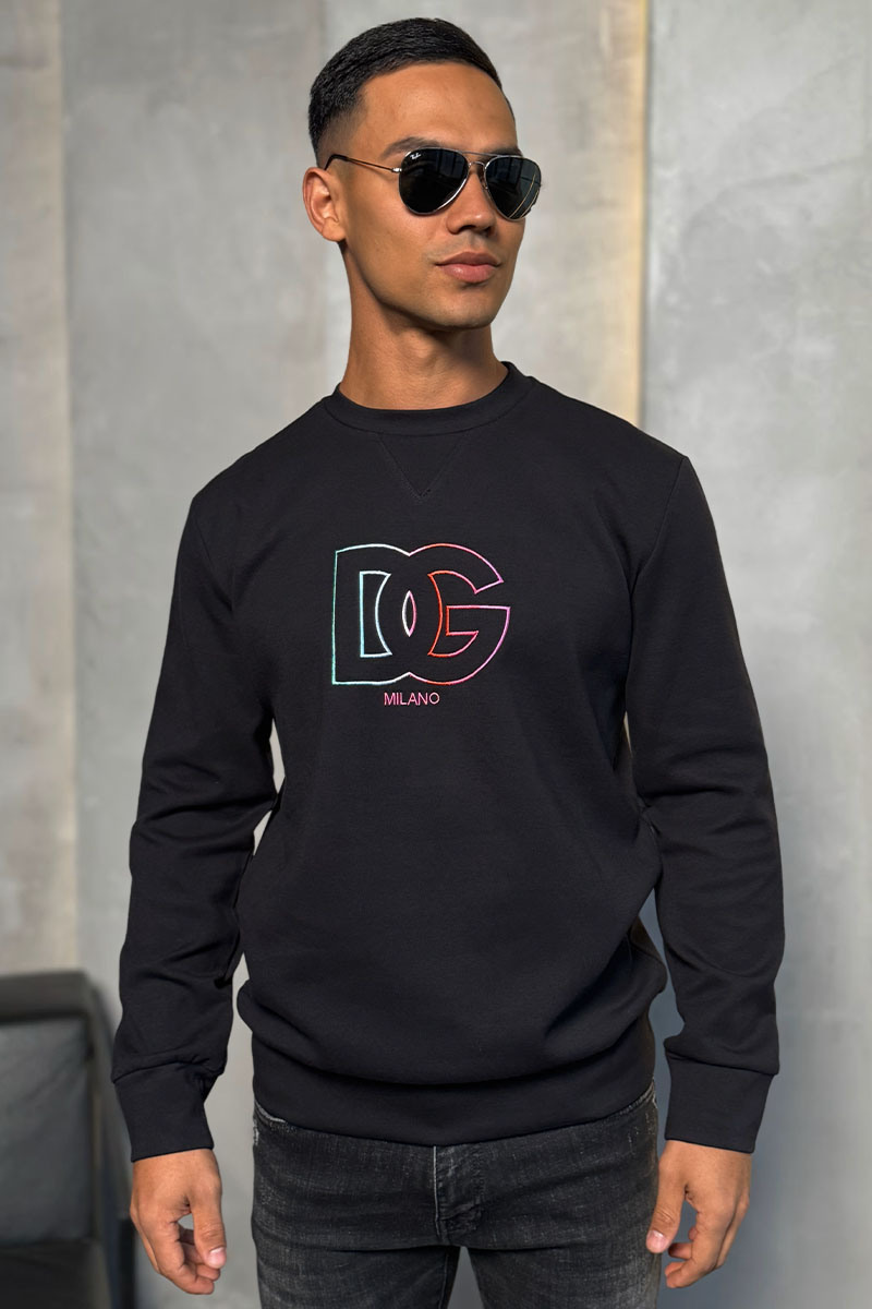 Dоlсе & Gаbbаnа Чёрный мужской свитшот multicolor logo