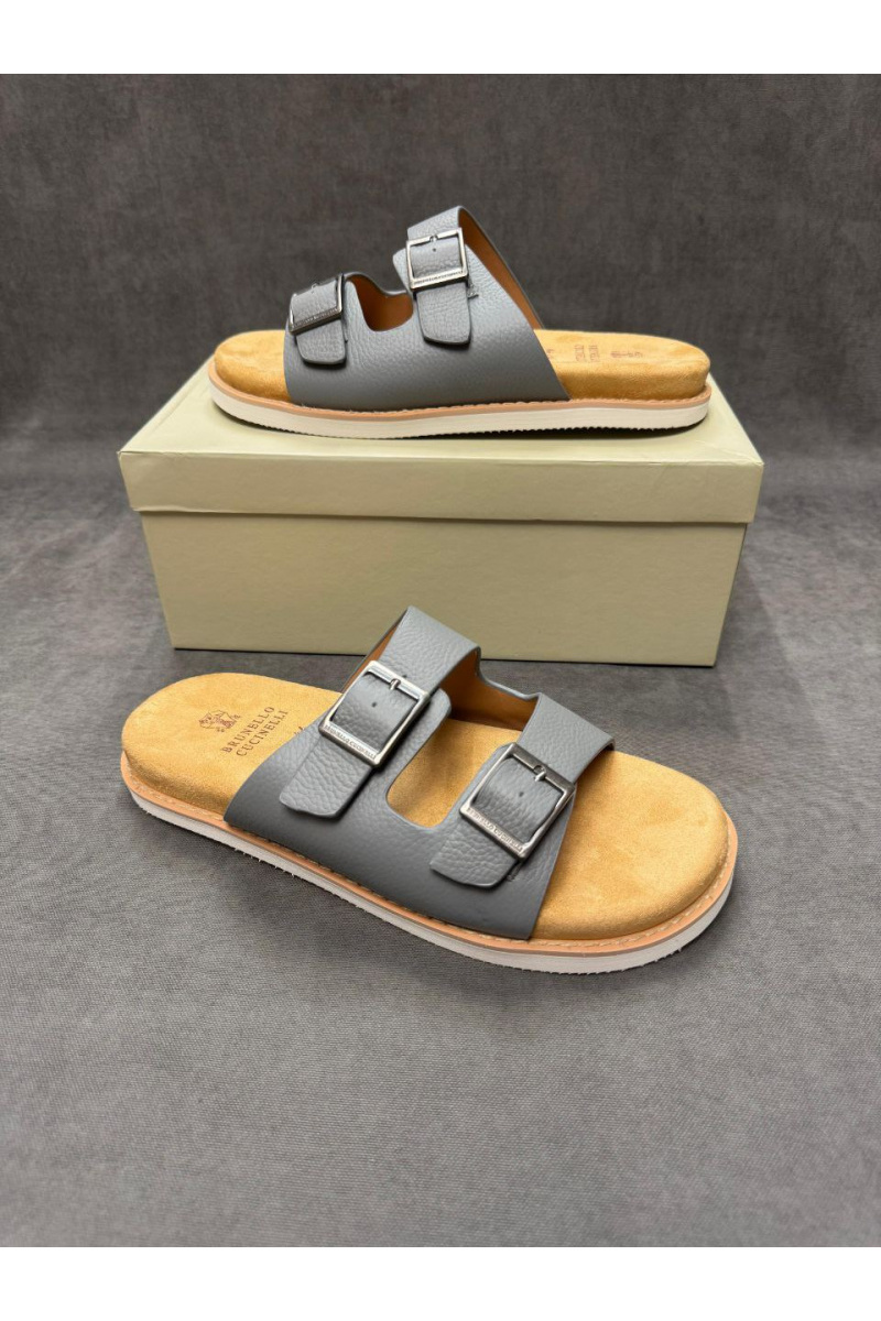 Brunеllо Сuсinеlli Кожаные шлёпанцы Urban - Grey