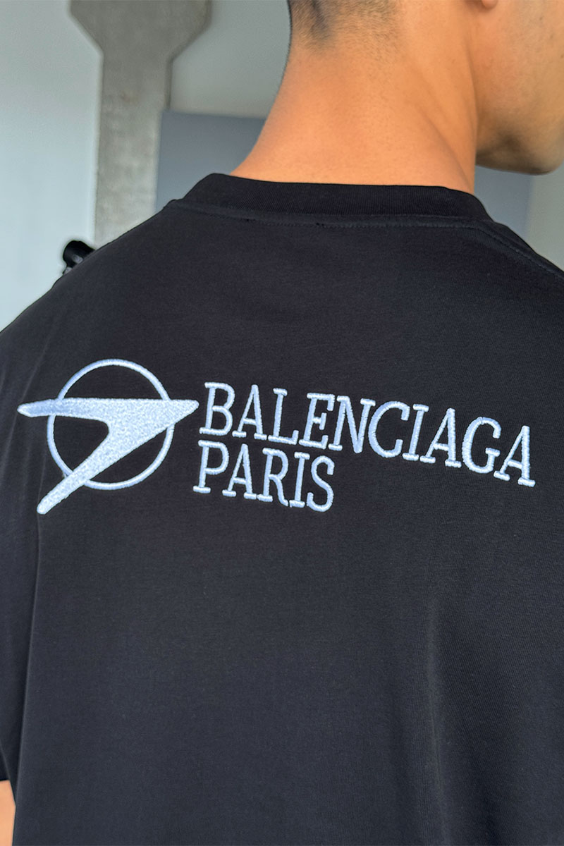 Balenciaga Оверсайз футболка Paris - Black