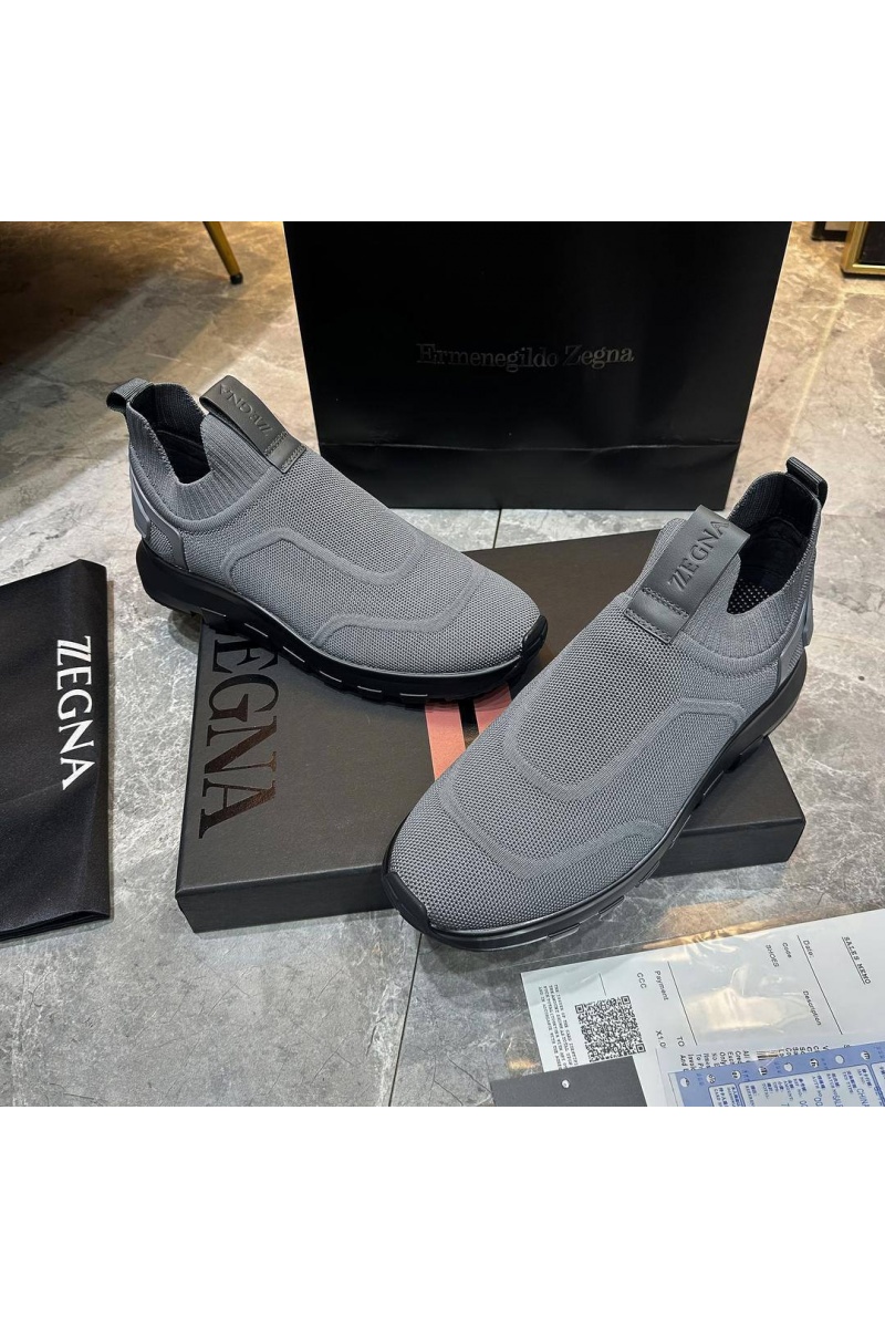 Zegna Мужские текстильные кроссовки 